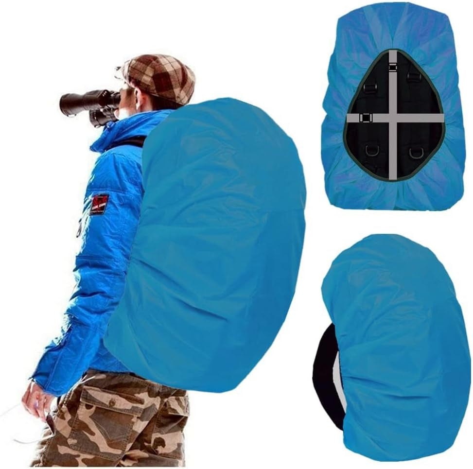 Waterproof Backpack Rain Cover – 12000mm Ultra-Waterproof Backpack Cover with Reflective Strip, Anti-Slip Buckle Strap & Heavy-Duty Multi-Layer Protection for Hiking, Camping, Travel & Outdoor Adventures