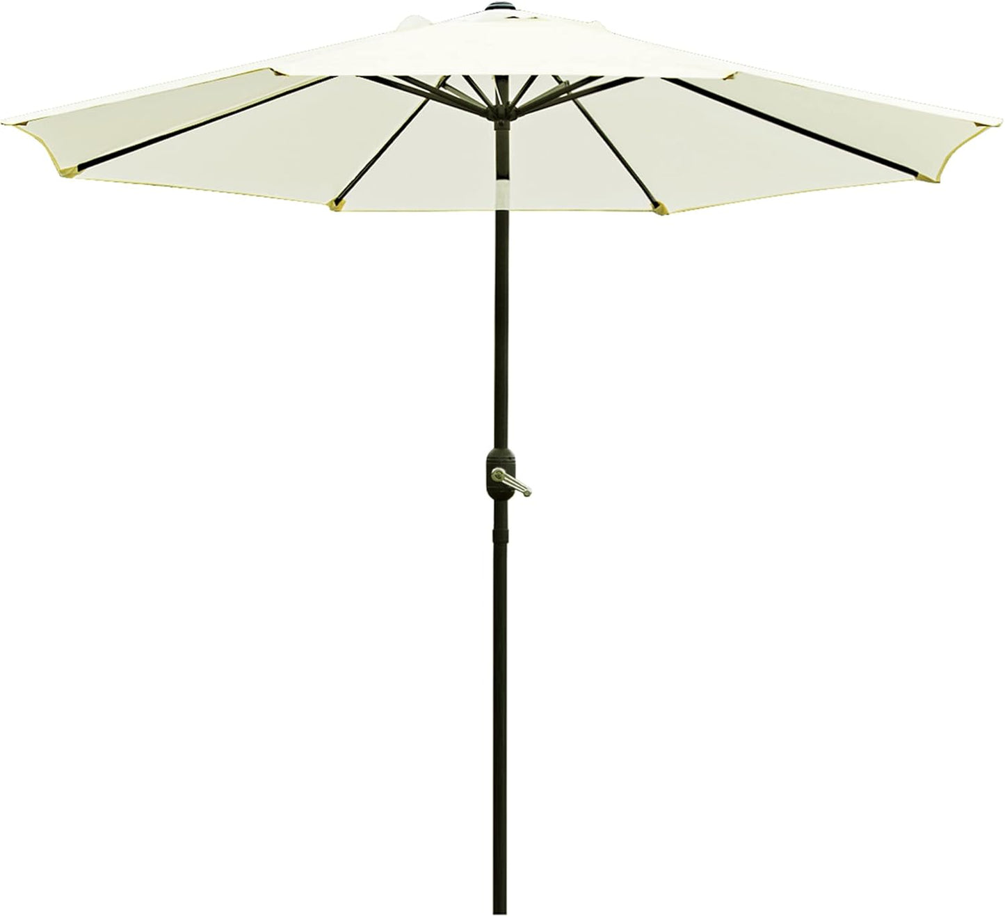 9FT Outdoor Patio Umbrella with 8 Durable Ribs – UV Resistant Market Table Umbrella for Backyard, Deck, Garden & Pool