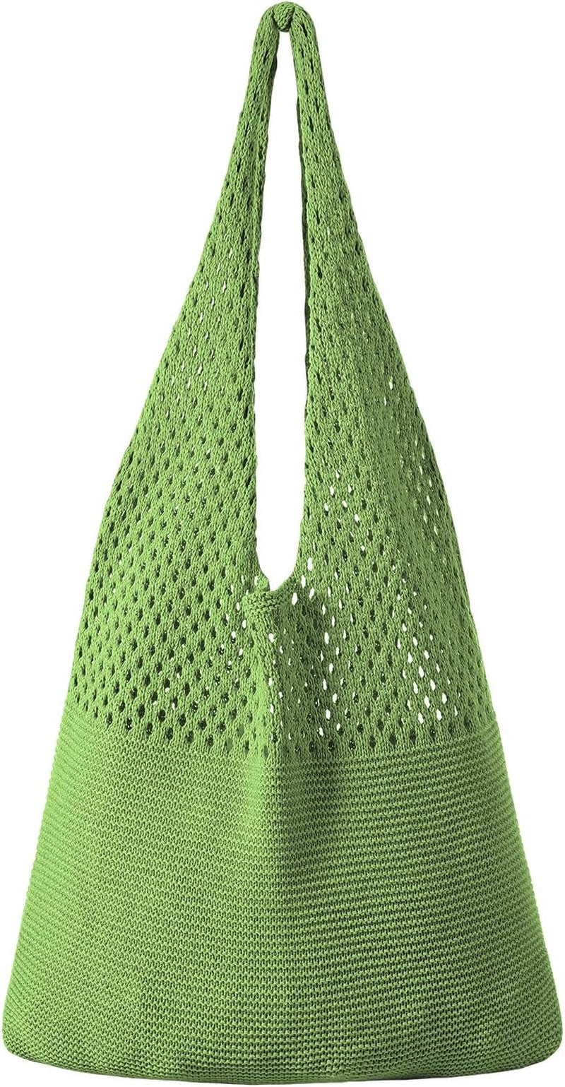 Crochet Beach Tote Bag for Women – Stylish Boho Mesh Shoulder Bag, Lightweight Summer Vacation Tote for Beach, Pool, Travel, Shopping & Everyday Use
