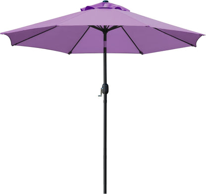 9FT Outdoor Patio Umbrella with 8 Durable Ribs – UV Resistant Market Table Umbrella for Backyard, Deck, Garden & Pool 