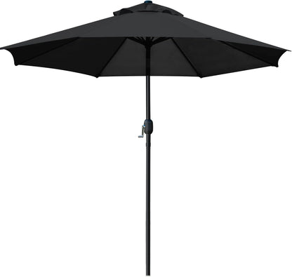 9FT Outdoor Patio Umbrella with 8 Durable Ribs – UV Resistant Market Table Umbrella for Backyard, Deck, Garden & Pool 