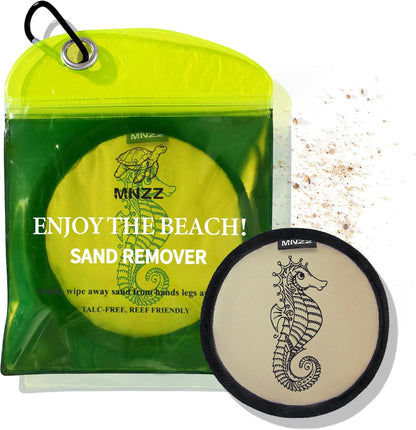 Sand Remover Bag for Beach – Talc-Free Sand Eraser Wipe Mitt for Kids & Adults, Reusable Beach Sand Removal Bag, Family Vacation Essential, Travel Accessory for Beach, Camping, Cruises & Summer Trips
