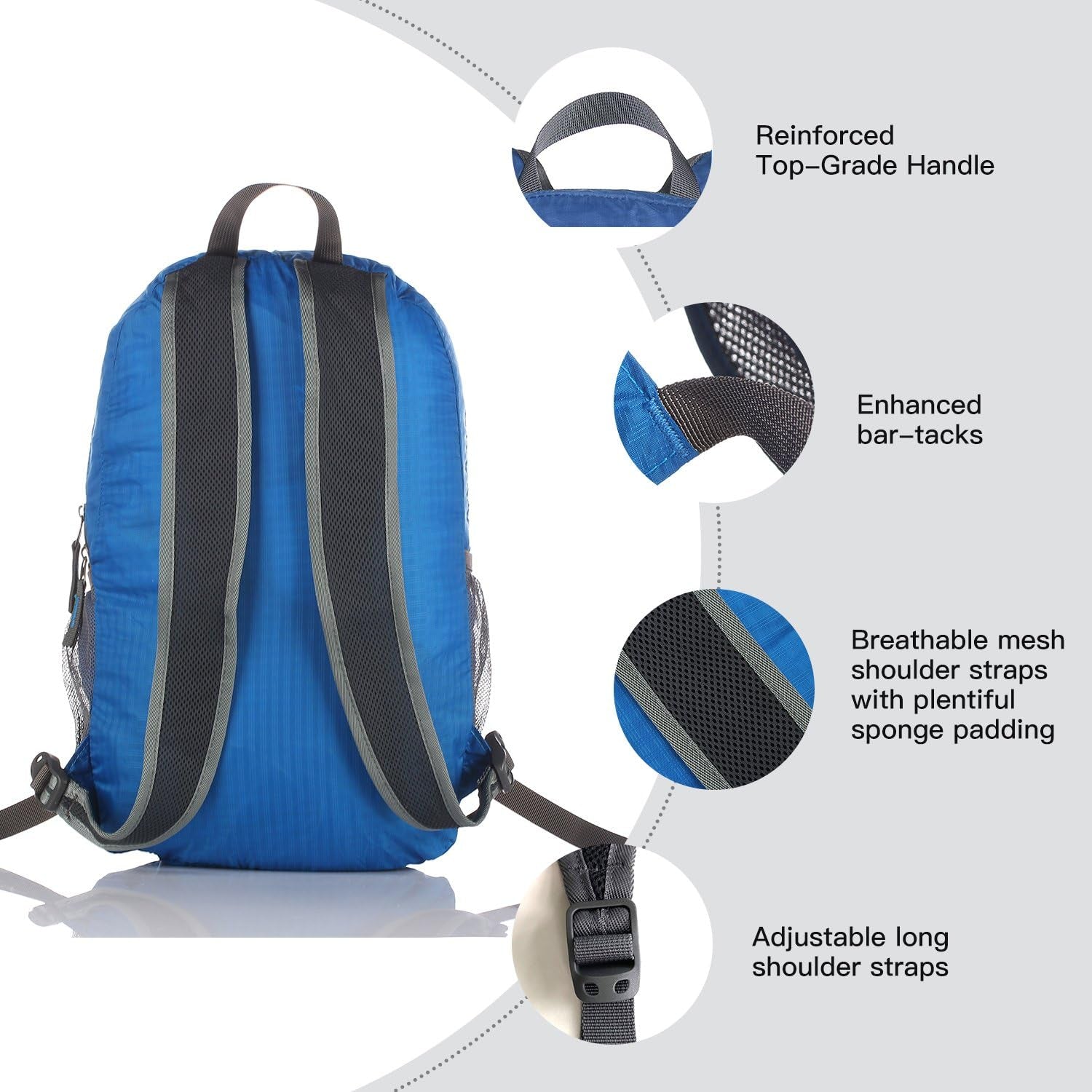 Packable Lightweight Travel Hiking Backpack – Foldable Waterproof Daypack for Camping, Hiking, Travel, Beach Trips, Outdoor Adventures & Everyday Carry