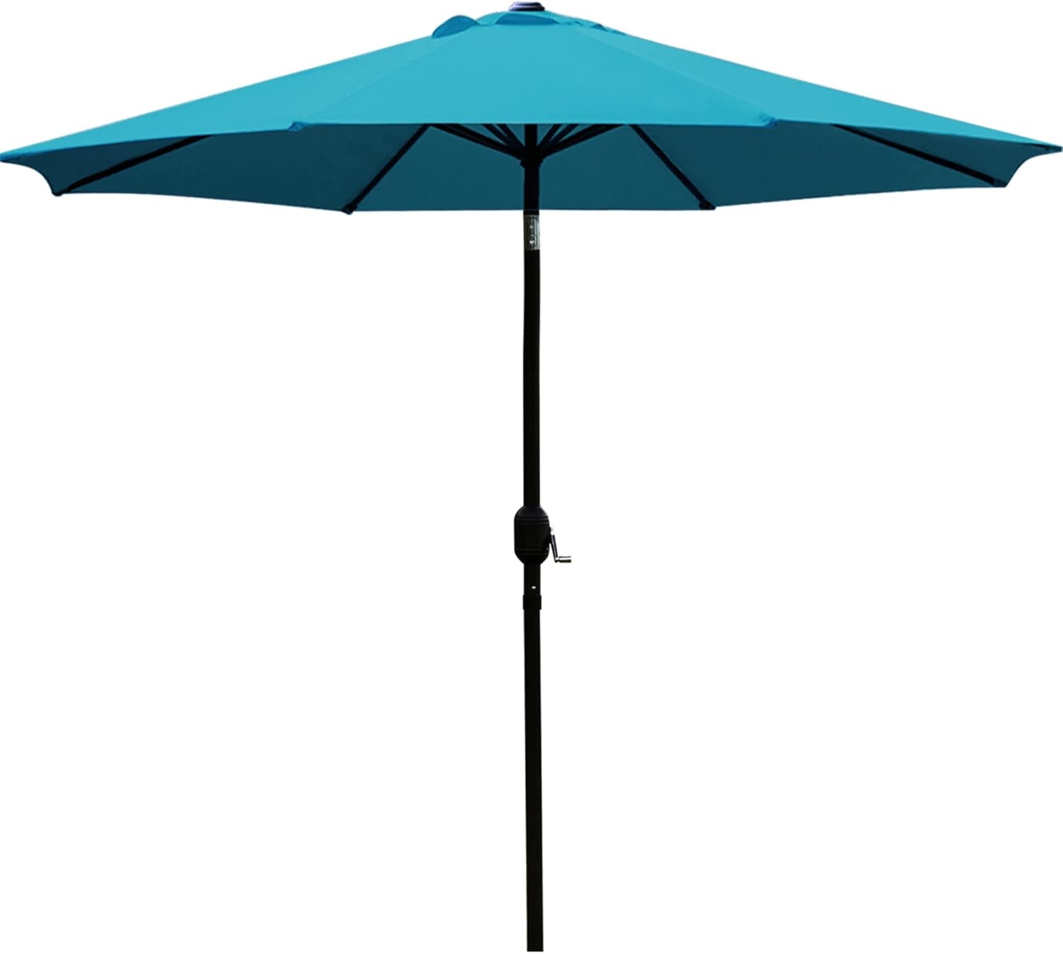 9FT Outdoor Patio Umbrella with 8 Durable Ribs – UV Resistant Market Table Umbrella for Backyard, Deck, Garden & Pool 