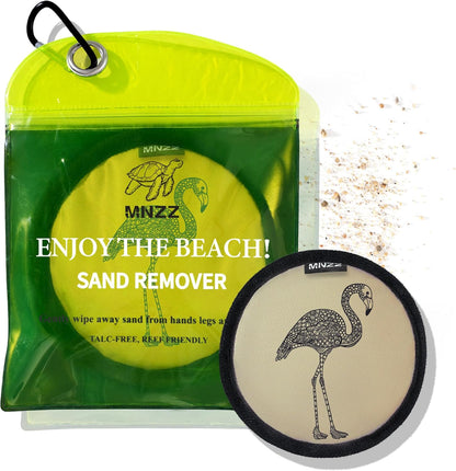 Sand Remover Bag for Beach – Talc-Free Sand Eraser Wipe Mitt for Kids & Adults, Reusable Beach Sand Removal Bag, Family Vacation Essential, Travel Accessory for Beach, Camping, Cruises & Summer Trips