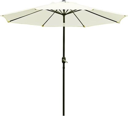 9FT Outdoor Patio Umbrella with 8 Durable Ribs – UV Resistant Market Table Umbrella for Backyard, Deck, Garden & Pool 