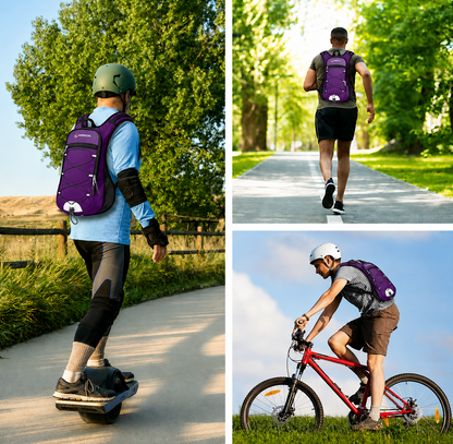 Hydration Pack Backpack with 2L Water Bladder – Lightweight Hydration Backpack for Running, Hiking, Cycling, Biking, Festivals, Raves, Camping & Outdoor Adventures, Leakproof Hydration System for Men & Women