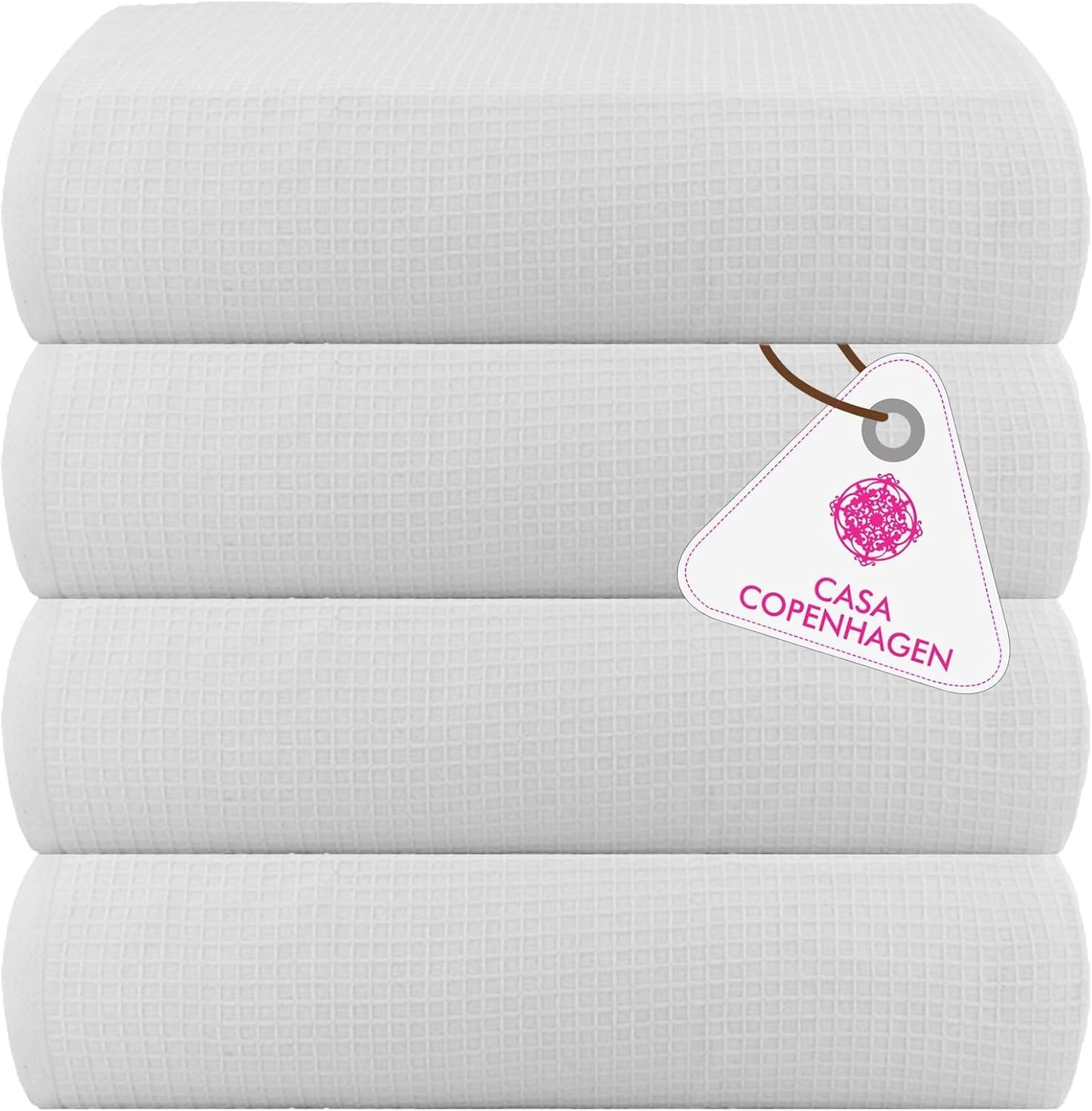 4-Piece Oversized Cabana Beach Towel Set – 100% Cotton Soft Absorbent Pool & Beach Towels, 30" x 60" Designer Stripe Summer Gift Set for Women & Men 