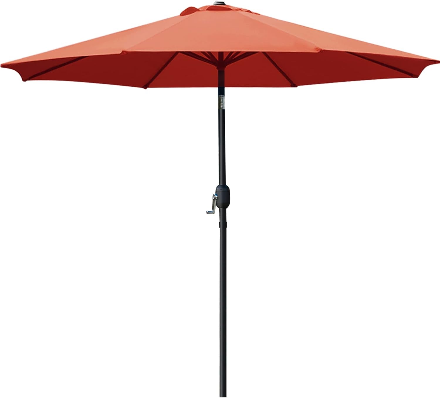 9FT Outdoor Patio Umbrella with 8 Durable Ribs – UV Resistant Market Table Umbrella for Backyard, Deck, Garden & Pool 