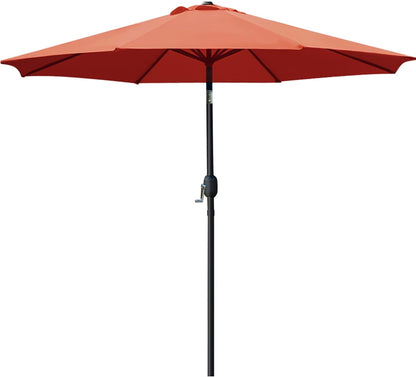9FT Outdoor Patio Umbrella with 8 Durable Ribs – UV Resistant Market Table Umbrella for Backyard, Deck, Garden & Pool 