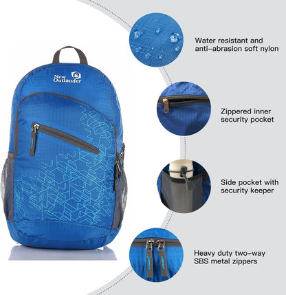 Packable Lightweight Travel Hiking Backpack – Foldable Waterproof Daypack for Camping, Hiking, Travel, Beach Trips, Outdoor Adventures & Everyday Carry