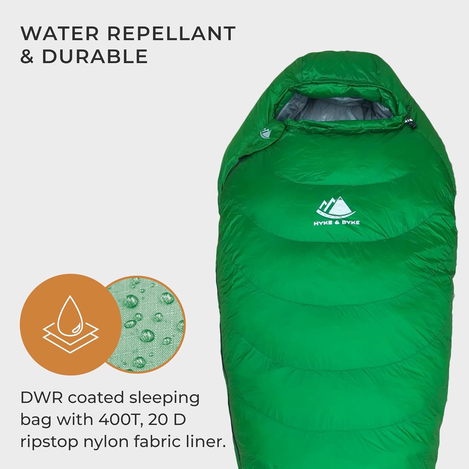 Katahdin 15°F Ultralight Down Sleeping Bag – 4 Season Water-Resistant Mummy Sleeping Bag with 625 Fill Power Insulation for Backpacking, Hiking, Camping & Cold Weather Adventures