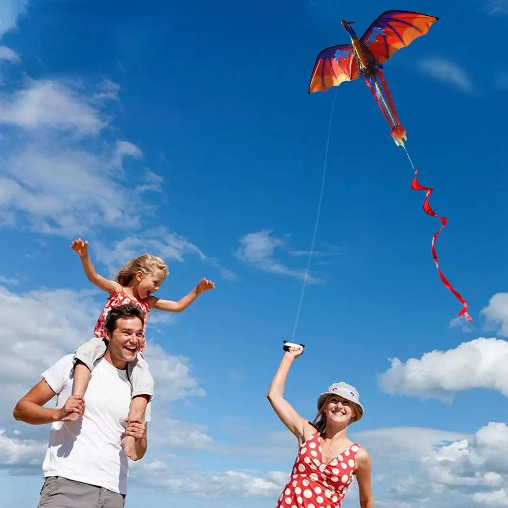62" Giant Dragon Kite for Kids & Adults – 3D Stereoscopic Outdoor Flying Kite with Durable Polyester Fabric for Beach, Park & Sports Fun Gift