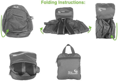 Packable Lightweight Travel Hiking Backpack – Foldable Waterproof Daypack for Camping, Hiking, Travel, Beach Trips, Outdoor Adventures & Everyday Carry