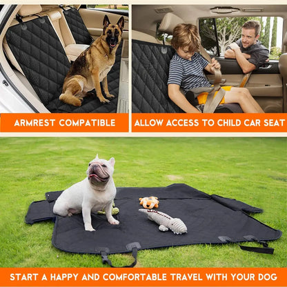 Waterproof Dog Car Seat Cover – Non-Slip Back Seat Protector for Cars, Trucks & SUVs with Armrest Access