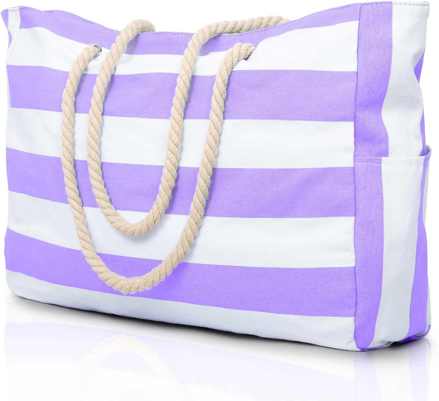 Large Waterproof Beach Tote Bag for Women – Sandproof Zip-Top Beach Bag with Spacious Storage, Pool Bag, Travel Tote, Swim Bag & Summer Vacation Essential for Beach, Camping & Outdoor Adventures