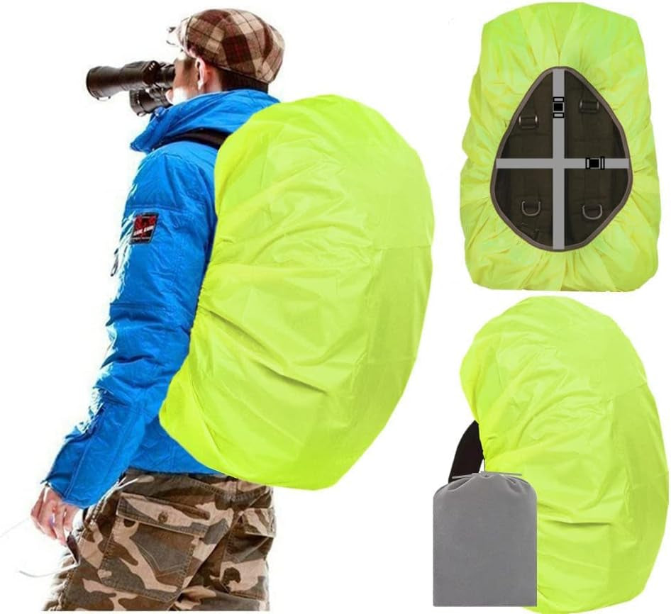 Waterproof Backpack Rain Cover – 12000mm Ultra-Waterproof Backpack Cover with Reflective Strip, Anti-Slip Buckle Strap & Heavy-Duty Multi-Layer Protection for Hiking, Camping, Travel & Outdoor Adventures