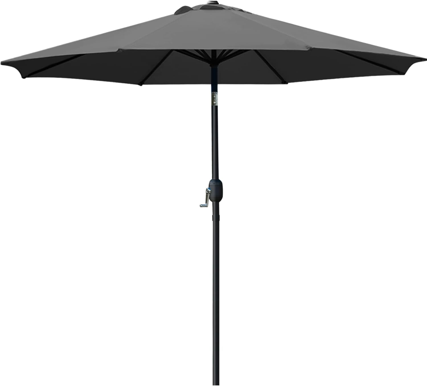 9FT Outdoor Patio Umbrella with 8 Durable Ribs – UV Resistant Market Table Umbrella for Backyard, Deck, Garden & Pool 