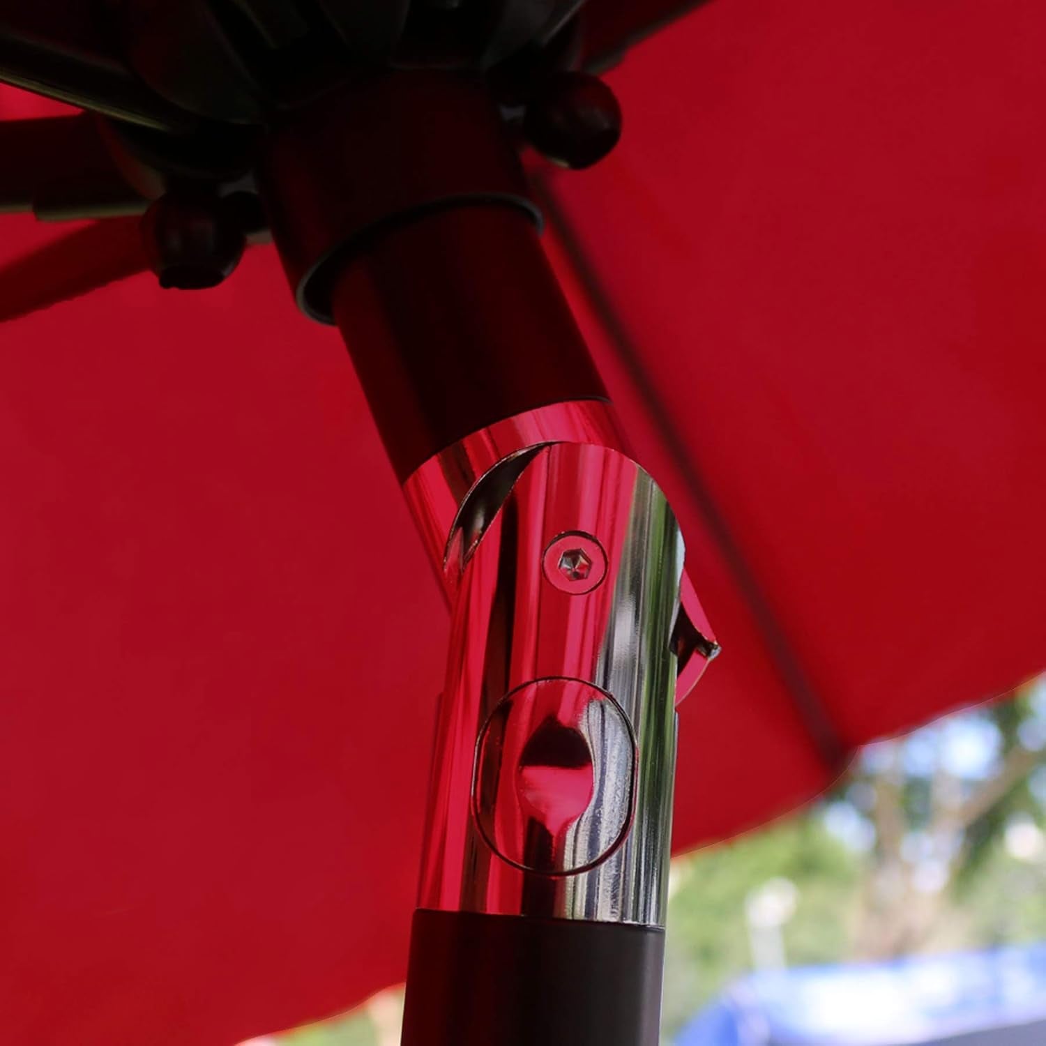 9FT Outdoor Patio Umbrella with 8 Durable Ribs – UV Resistant Market Table Umbrella for Backyard, Deck, Garden & Pool 