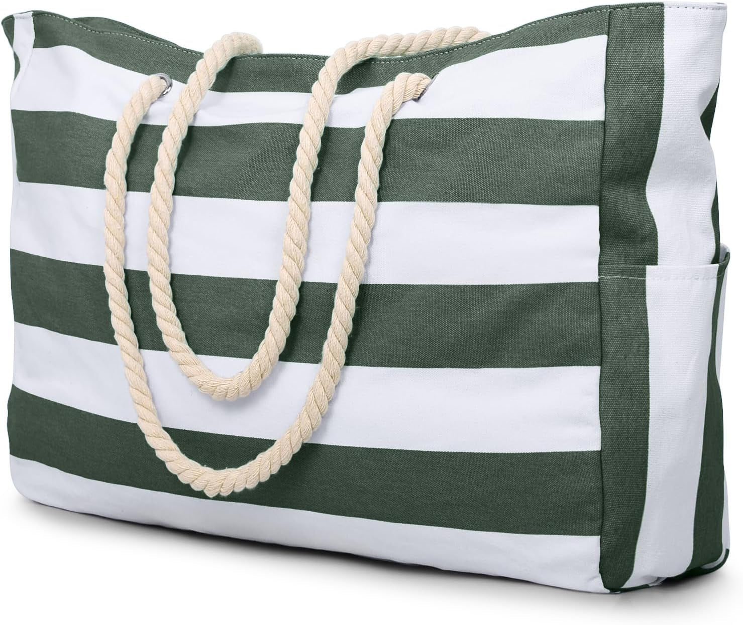 Large Waterproof Beach Tote Bag for Women – Sandproof Zip-Top Beach Bag with Spacious Storage, Pool Bag, Travel Tote, Swim Bag & Summer Vacation Essential for Beach, Camping & Outdoor Adventures