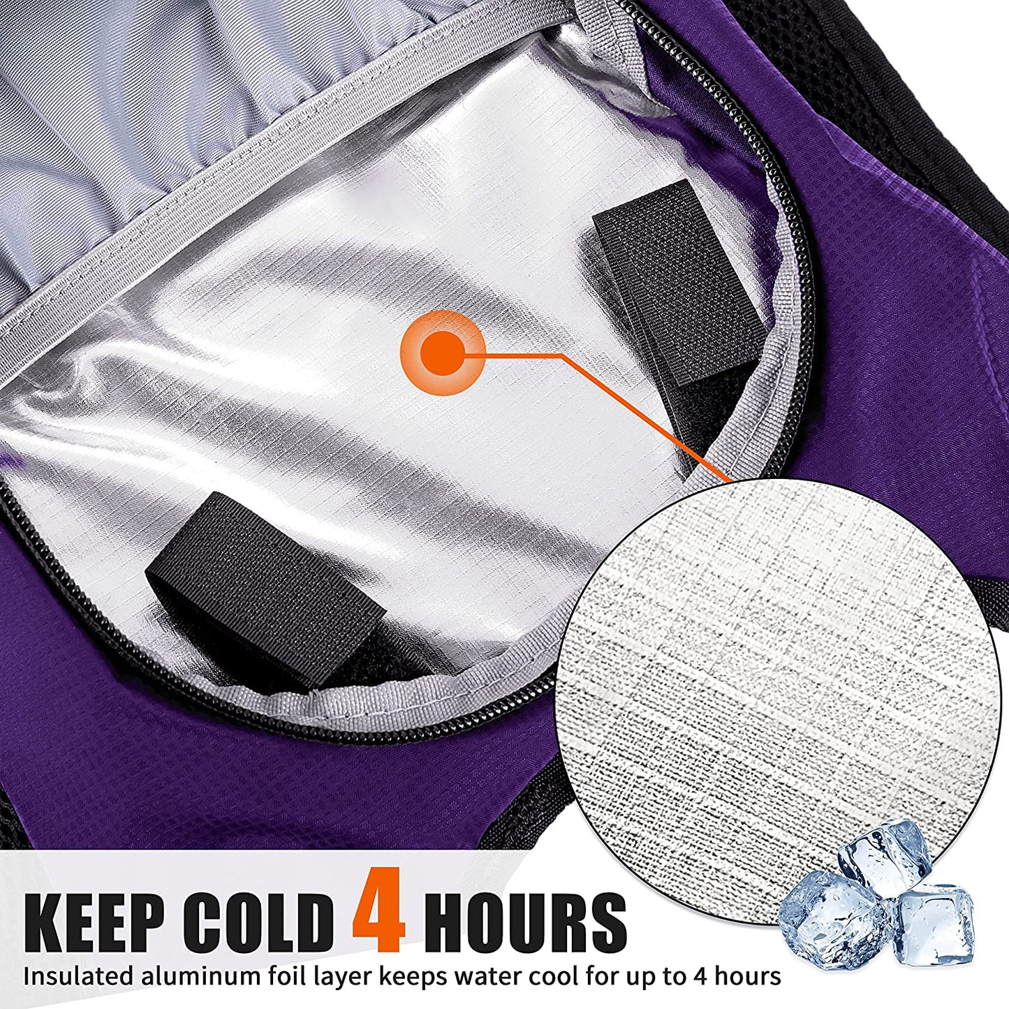 Hydration Pack Backpack with 2L Water Bladder – Lightweight Hydration Backpack for Running, Hiking, Cycling, Biking, Festivals, Raves, Camping & Outdoor Adventures, Leakproof Hydration System for Men & Women
