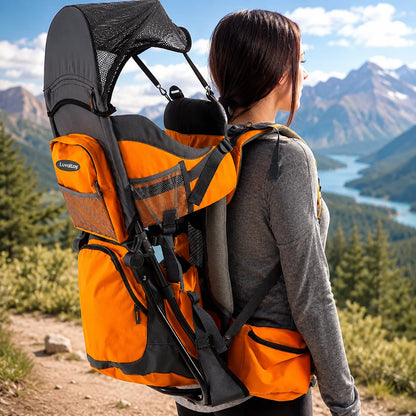 Hiking Baby Carrier Backpack – Ergonomic Toddler Carrier with Sun & Rain Cover, Insulated Pocket & Diaper Pad Sumatime