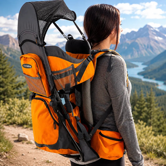 Hiking Baby Carrier Backpack – Ergonomic Toddler Carrier with Sun & Rain Cover, Insulated Pocket & Diaper Pad Sumatime