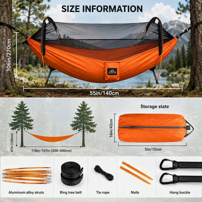 Camping Hammock with Mosquito Net & Rainfly – Lightweight Waterproof Hammock for Hiking, Backpacking & Travel Sumatime