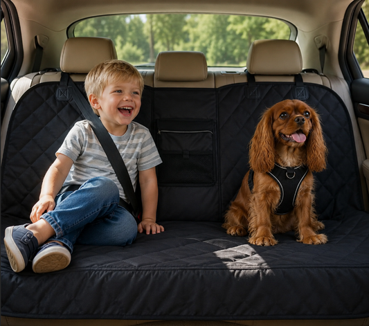 Waterproof Dog Car Seat Cover – Non-Slip Back Seat Protector for Cars, Trucks & SUVs with Armrest Access Sumatime