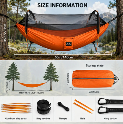 Camping Hammock with Mosquito Net & Rainfly – Lightweight Waterproof Hammock for Hiking, Backpacking & Travel Sumatime