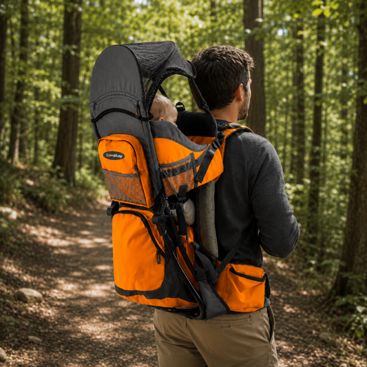 Hiking Baby Carrier Backpack – Ergonomic Toddler Carrier with Sun & Rain Cover, Insulated Pocket & Diaper Pad Sumatime