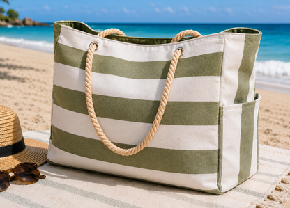 Large Waterproof Beach Tote Bag for Women – Sandproof Zip-Top Beach Bag with Spacious Storage, Pool Bag, Travel Tote, Swim Bag & Summer Vacation Essential for Beach, Camping & Outdoor Adventures Sumatime