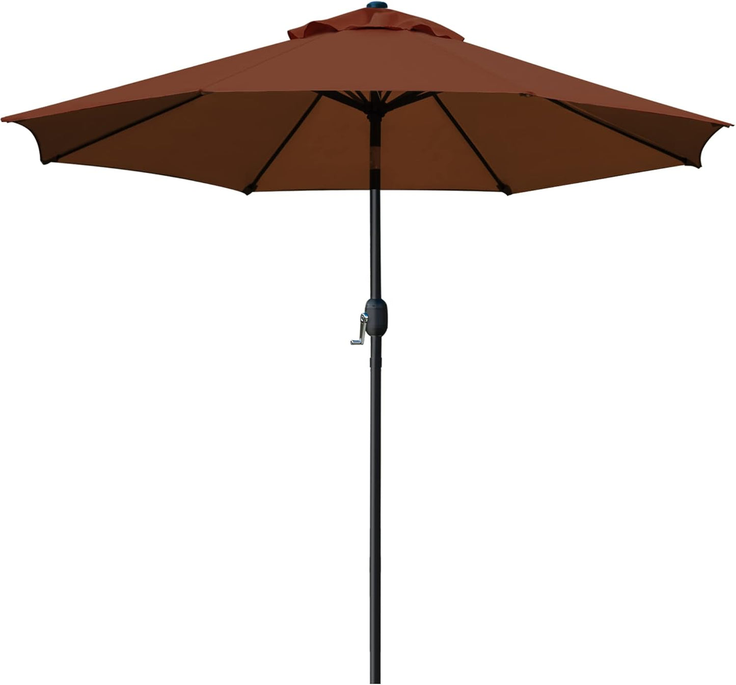 9FT Outdoor Patio Umbrella with 8 Durable Ribs – UV Resistant Market Table Umbrella for Backyard, Deck, Garden & Pool 