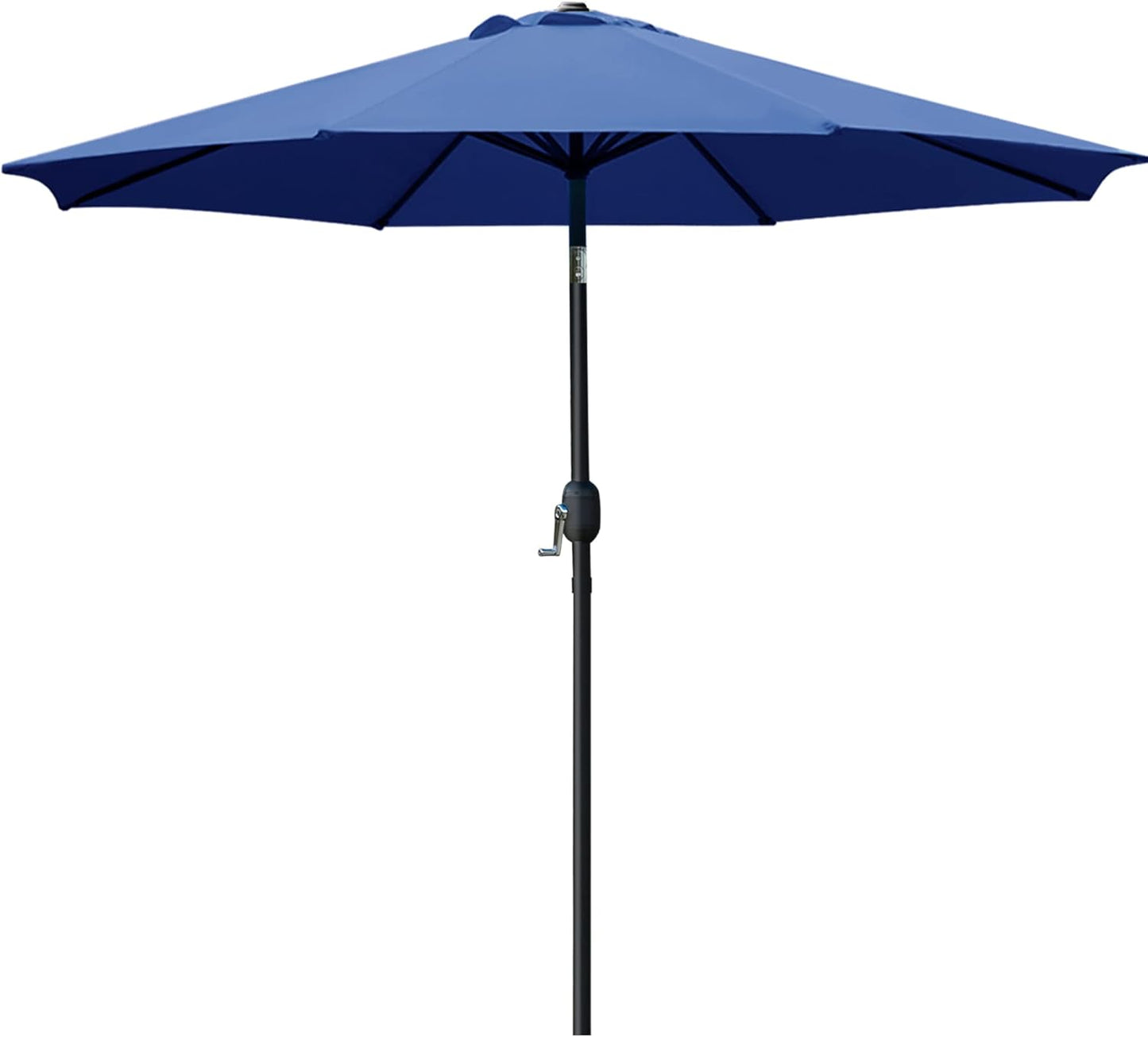 9FT Outdoor Patio Umbrella with 8 Durable Ribs – UV Resistant Market Table Umbrella for Backyard, Deck, Garden & Pool 