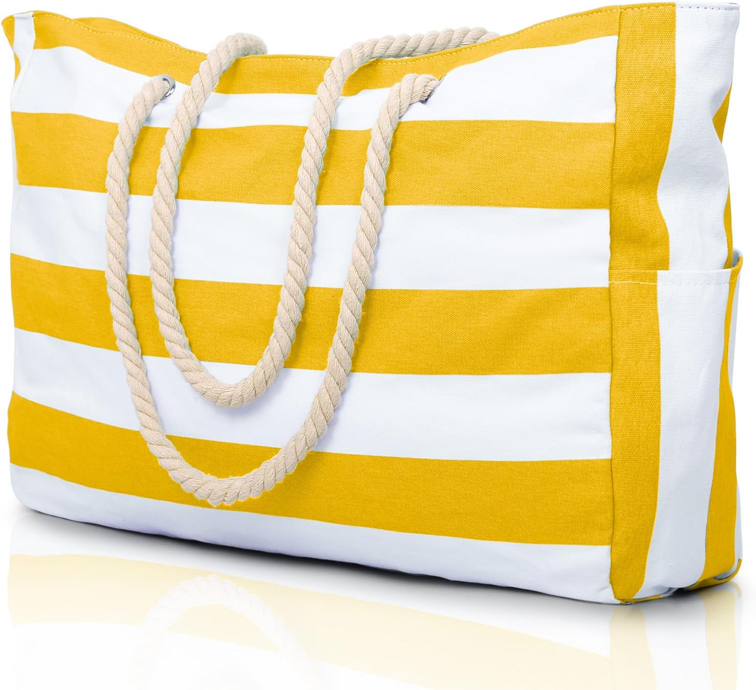 Large Waterproof Beach Tote Bag for Women – Sandproof Zip-Top Beach Bag with Spacious Storage, Pool Bag, Travel Tote, Swim Bag & Summer Vacation Essential for Beach, Camping & Outdoor Adventures