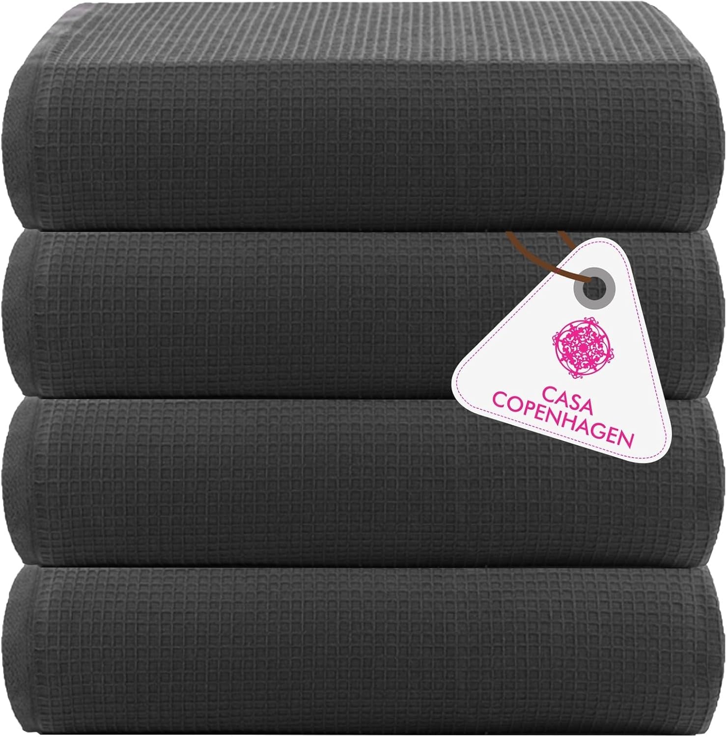 4-Piece Oversized Cabana Beach Towel Set – 100% Cotton Soft Absorbent Pool & Beach Towels, 30" x 60" Designer Stripe Summer Gift Set for Women & Men 