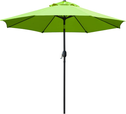 9FT Outdoor Patio Umbrella with 8 Durable Ribs – UV Resistant Market Table Umbrella for Backyard, Deck, Garden & Pool 