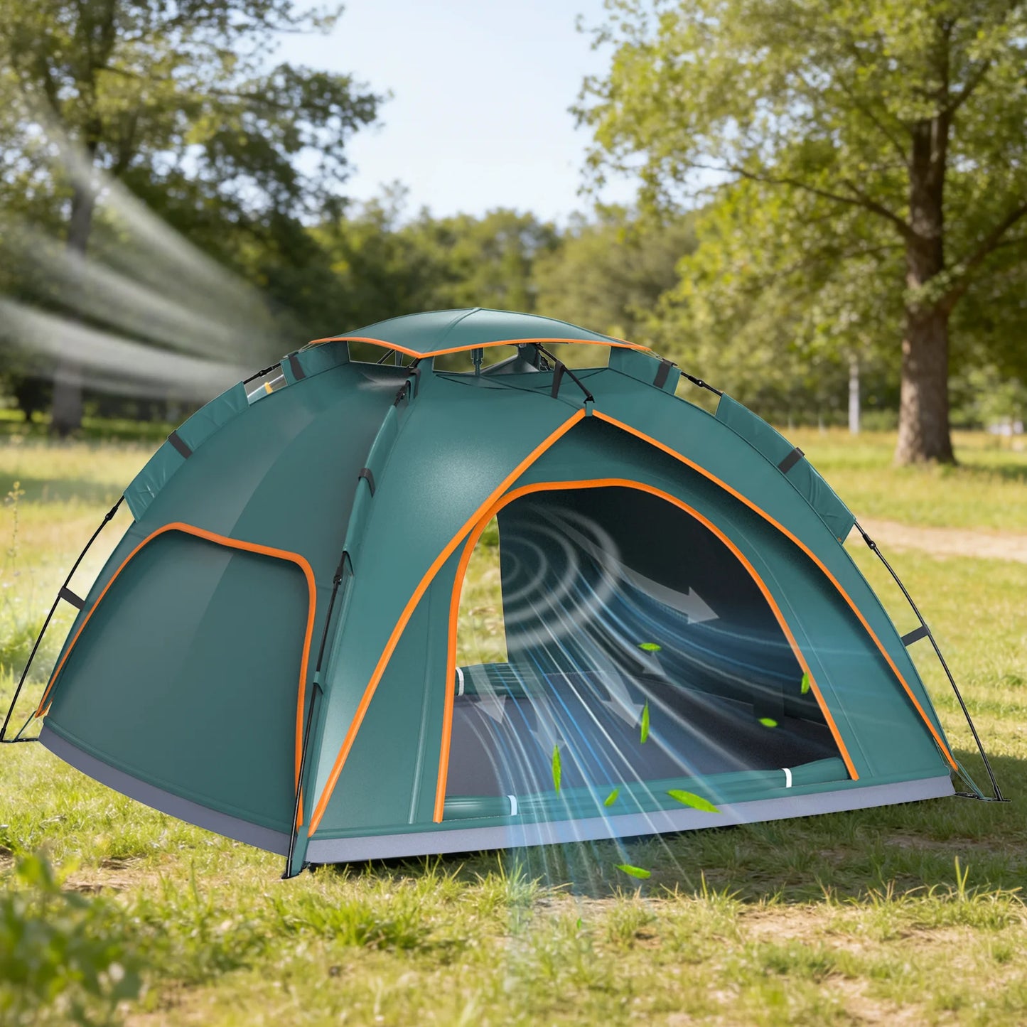 2-3 Person Instant Pop-Up Camping Tent – Waterproof Lightweight Tent for Camping, Hiking, Backpacking, Festivals & Outdoor Adventures, Quick Setup Family Tent