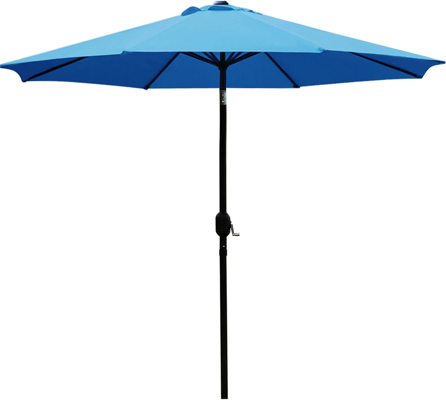 9FT Outdoor Patio Umbrella with 8 Durable Ribs – UV Resistant Market Table Umbrella for Backyard, Deck, Garden & Pool 