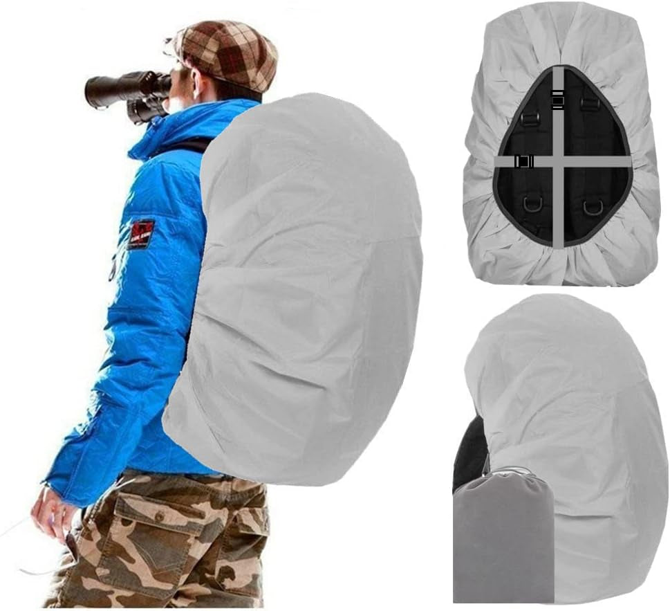 Waterproof Backpack Rain Cover – 12000mm Ultra-Waterproof Backpack Cover with Reflective Strip, Anti-Slip Buckle Strap & Heavy-Duty Multi-Layer Protection for Hiking, Camping, Travel & Outdoor Adventures