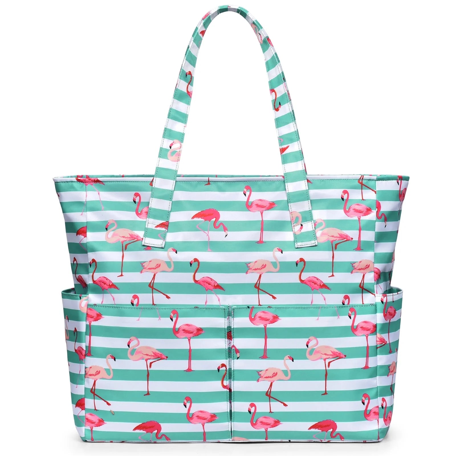 Large Waterproof Beach Tote Bag for Women – Sandproof Beach Bag with Wet Pocket, Zip-Top Swim & Pool Tote, Spacious Travel Carryall for Beach, Vacation, Camping & Summer Essentials