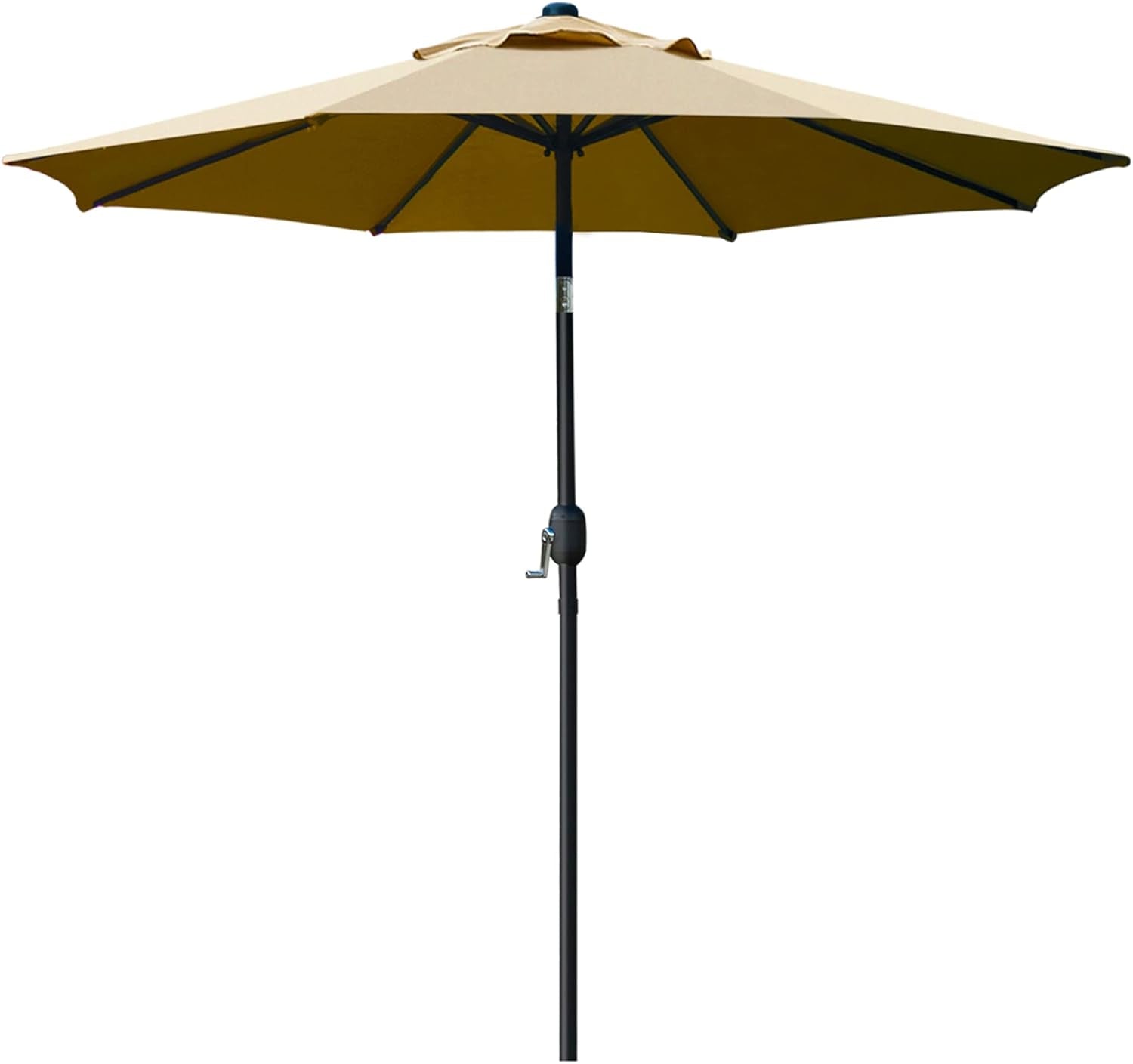 9FT Outdoor Patio Umbrella with 8 Durable Ribs – UV Resistant Market Table Umbrella for Backyard, Deck, Garden & Pool 