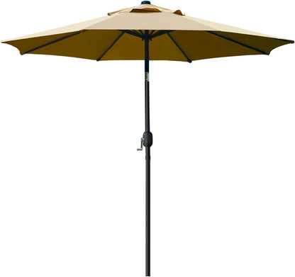 9FT Outdoor Patio Umbrella with 8 Durable Ribs – UV Resistant Market Table Umbrella for Backyard, Deck, Garden & Pool 