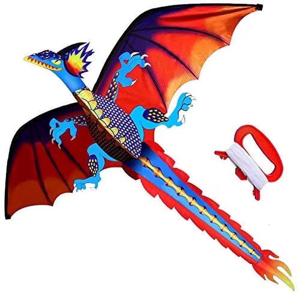 62" Giant Dragon Kite for Kids & Adults – 3D Stereoscopic Outdoor Flying Kite with Durable Polyester Fabric for Beach, Park & Sports Fun Gift